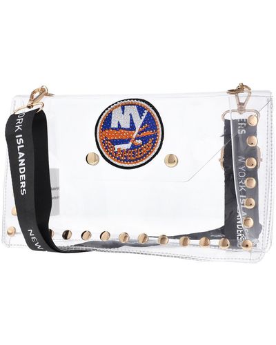 Cuce New York Islanders Crystal Clear Envelope Crossbody Bag - White