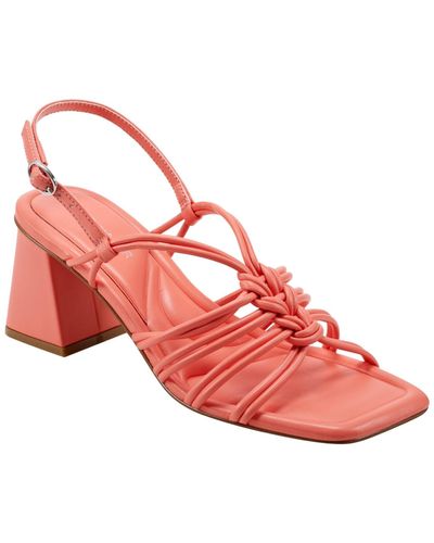 Marc Fisher Magnify Block Heel Strappy Dress Sandals - Pink