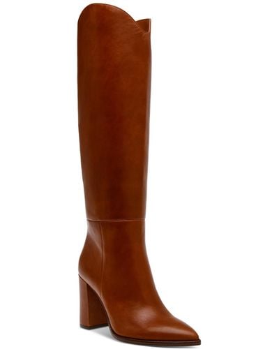 Steve Madden Bixby Block-heel Tall Boots - Brown