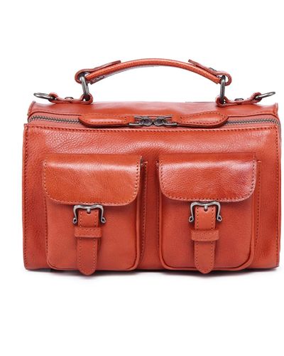 Old Trend Genuine Leather Las Luna Crossbody Bag - Red