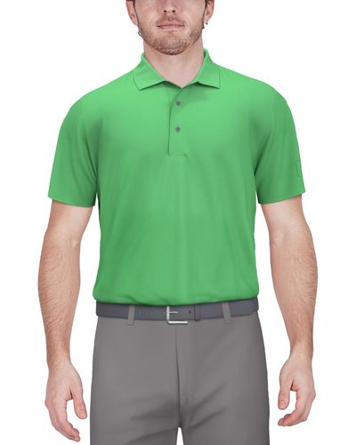 PGA TOUR Airflux Mesh Golf Polo Shirt - Green