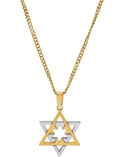 Black Jack Jewelry Star Of David 24" Pendant Necklace - Metallic