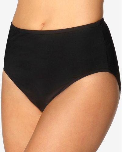Miraclesuit Swimsuit, Solid High-waist Brief Bottom - Black