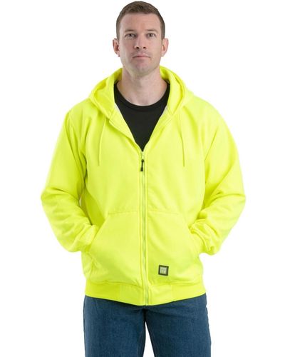 Bernè Hi Vis Thermal-lined Hooded Sweatshirt Big And Tall - Yellow