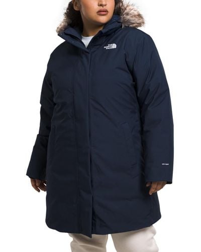 The North Face Plus Size Arctic Faux-fur-trim Hooded Coat - Blue