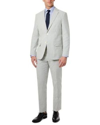 Lauren by Ralph Lauren Ultra Flex Classic Fit Seersucker Cotton Suit Separates - Gray