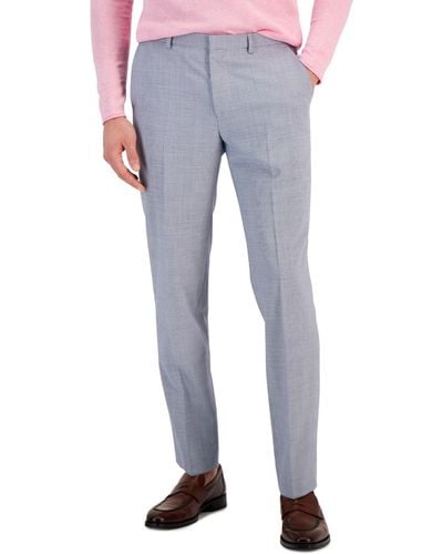 BOSS Hugo By Modern-fit Houndstooth Suit Pants - Gray