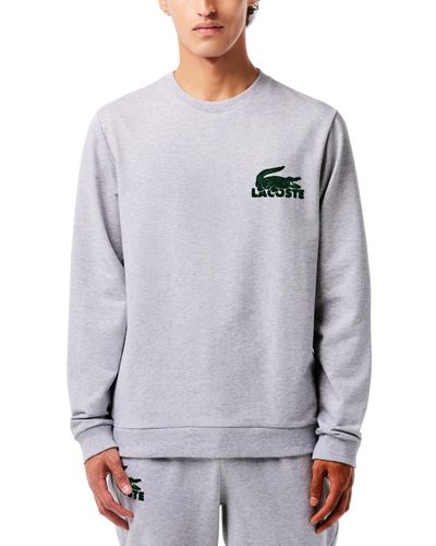 Lacoste Pajama Fleece Indoor Sweatshirt - Gray