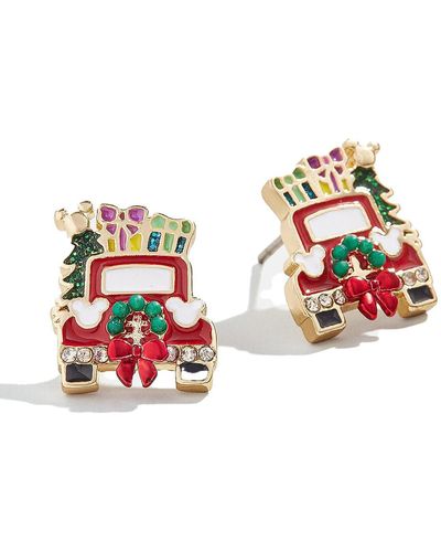 BaubleBar Mickey Mouse Holiday Delicate Earrings - Red