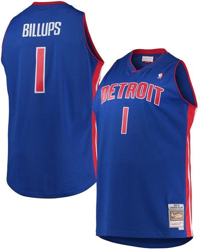 Mitchell & Ness Chauncey Billups Detroit Pistons Big And Tall Hardwood Classics Swingman Jersey - Blue