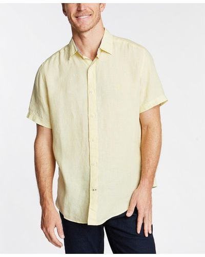 Nautica Classic-fit Solid Linen Short-sleeve Shirt - Multicolor