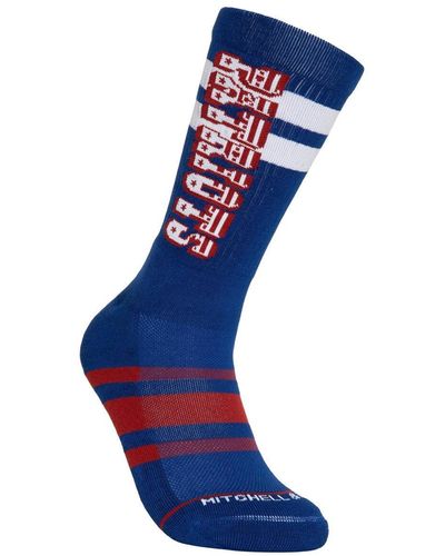 Mitchell & Ness And New England Patriots Lateral Crew Socks - Blue