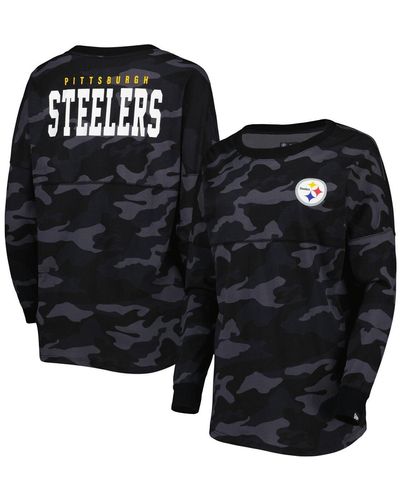 KTZ Pittsburgh Steelers Camo Long Sleeve T-shirt - Black