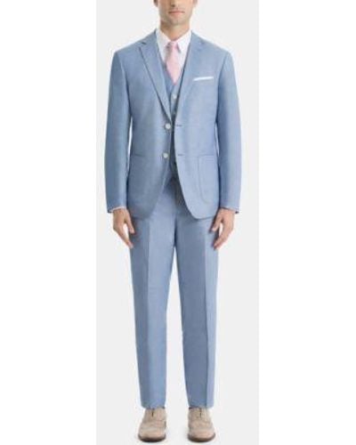 Lauren by Ralph Lauren Ultraflex Classic Fit Chambray Suit Separates - Blue