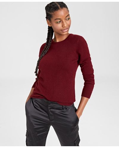 Charter Club 100% Cashmere Crewneck Sweater - Red