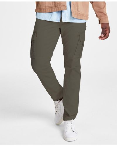 Sun & Stone Sun + Stone Garment-dyed Straight-fit Morrison Tapered Cargo Pants - Natural