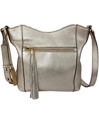 Lodis Arden Leather Crossbody Bag - Gray