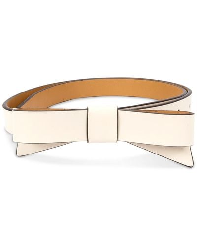 Kate Spade Leather Bow Belt - White