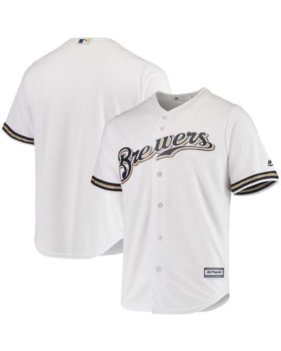 Majestic Milwaukee Brewers Team Official Jersey - White
