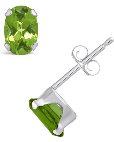 Macy's Gemstone Stud Earrings - Green