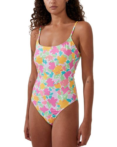 Cotton On Floral-print Cheeky One-piece Swimsuit - Multicolor