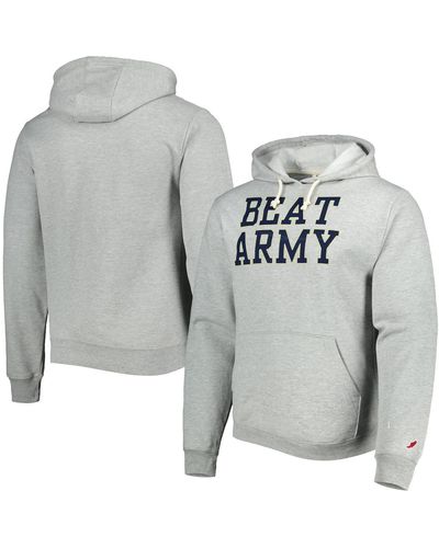 League Collegiate Wear Navy Midshipmen Local Essential Fleece Pullover Hoodie - Gray