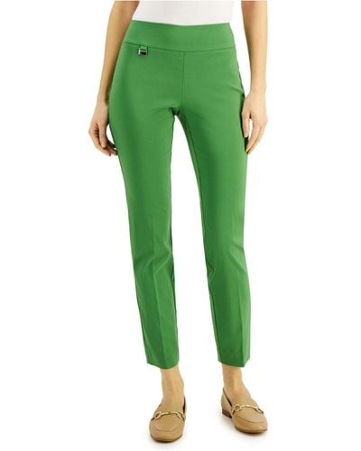 Alfani Tummy-control Pull-on Skinny Pants, Regular, Short And Long Lengths, Created For Macy's - Green