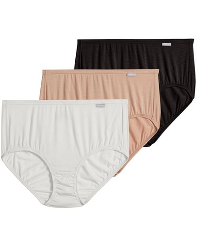 Jockey Elance Supersoft 3 Pack Cotton Brief Underwear 2073 - White