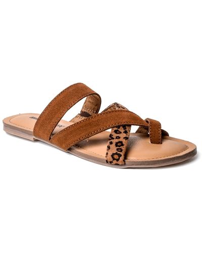 Minnetonka Faribee Multi Strap Sandals - Brown