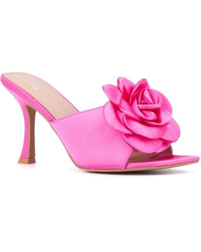 New York & Company Gardenia Heel Slide - Pink