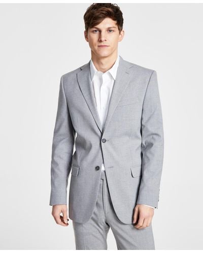 DKNY Modern-fit Stretch Suit Jacket - Gray