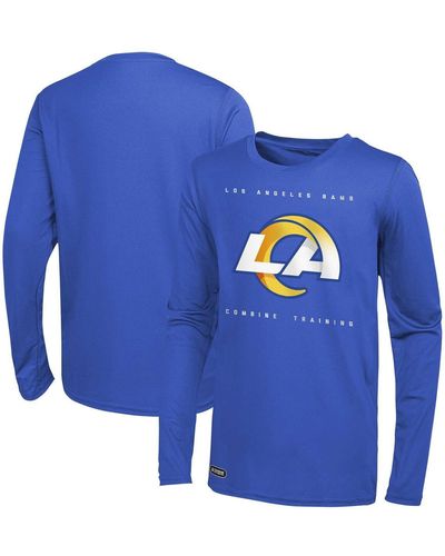 Outerstuff Los Angeles Rams Side Drill Long Sleeve T-shirt - Blue