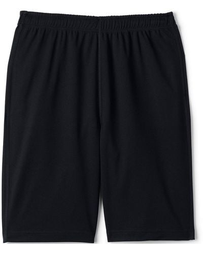 Lands' End School Uniform Mesh Gym Shorts - Black