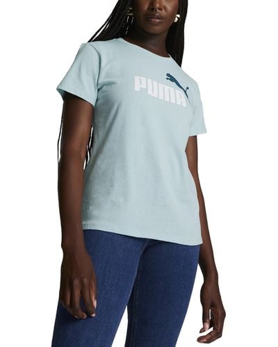 PUMA Essentials Graphic Short Sleeve T-shirt - Blue