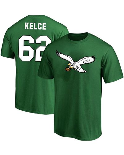 Fanatics Jason Kelce Philadelphia Eagles Big And Tall Throwback Player Name And Number T-shirt - Green