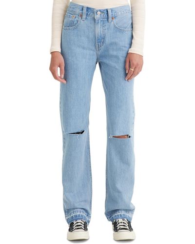 Levi's Low Pro Classic Straight-leg High Rise Jeans - Blue