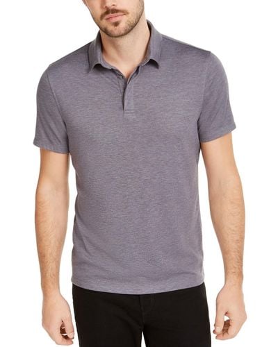 Alfani Alfatech Stretch Solid Polo Shirt - Purple