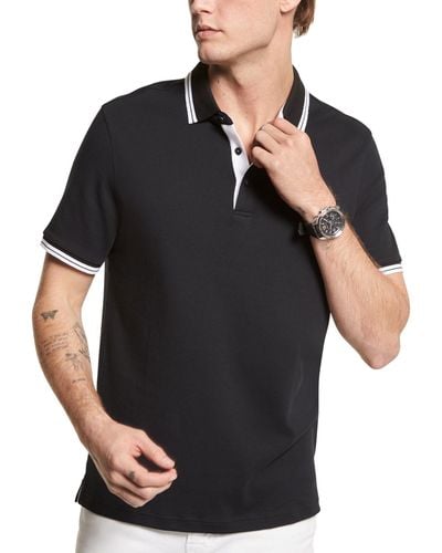Michael Kors Greenwich Tipped Polo Shirt - Black