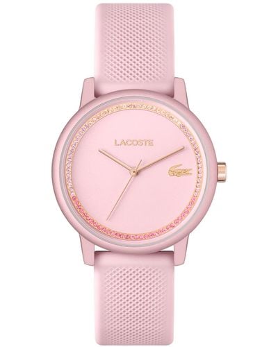 Lacoste L 12.12 Go Silicone Strap Watch 36mm - Pink
