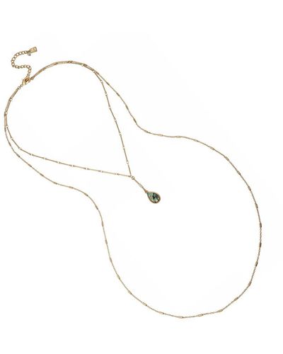 Robert Lee Morris Abalone Teardrop Layered Y-necklace - Multicolor