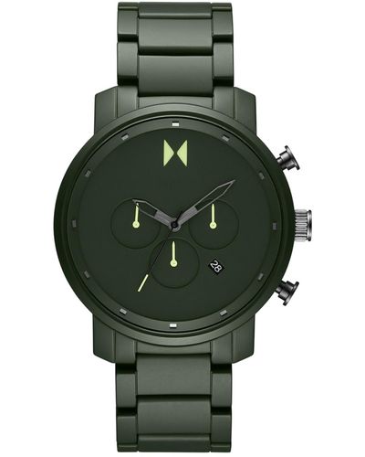 MVMT Chrono Ceramic Matte Olive Ceramic Bracelet Watch 45mm - Green