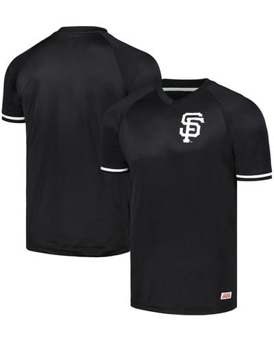 Stitches San Francisco Giants Raglan V-neck Jersey - Black