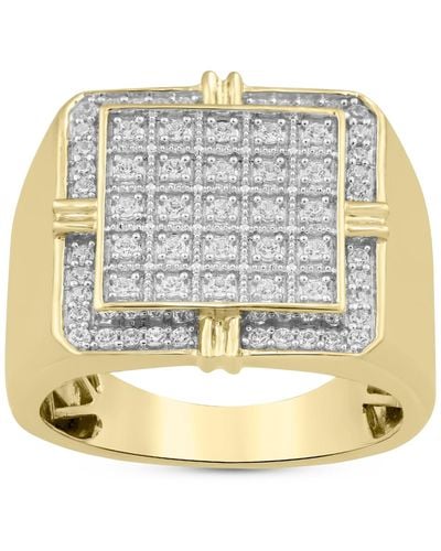 Macy's Diamond Square Cluster Ring (1/2 Ct. T.w. - Metallic