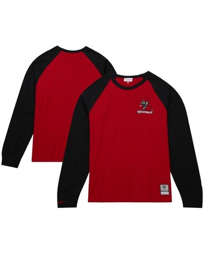 Mitchell & Ness Alabama Tide Legendary Slub Raglan Long Sleeve T-shirt - Red