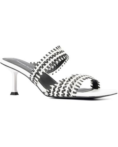 FASHION TO FIGURE Patti Wide Width Sandals Heels - White