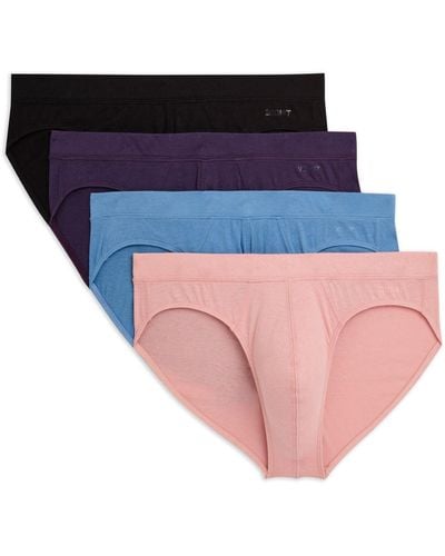 2xist Essential Cotton Bikini Brief, Pack Of 4 - Blue