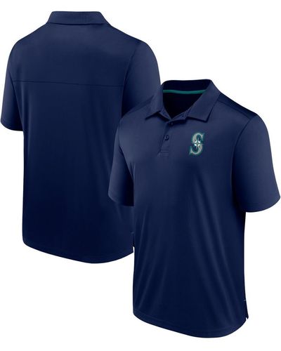 Fanatics Seattle Mariners Fitted Polo Shirt - Blue