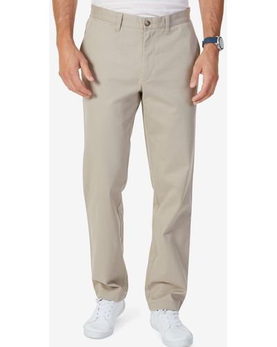 Nautica Classic-fit Stretch Solid Flat-front Chino Deck Pants - Multicolor