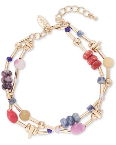 Style & Co. Mixed Bead & Stone Double-row Anklet - Pink