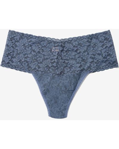 Hanky Panky Plus Retro Thong - Blue